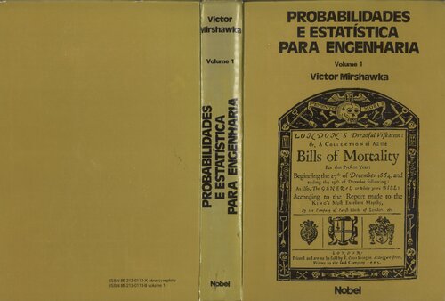 Probabilidades e estatística para engenharia Volume 1