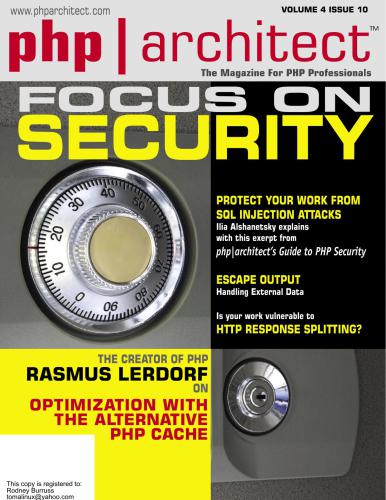 php|architect (vol. 4, issue 10. October 2005)