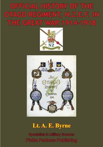 Official History Of The Otago Regiment In The Great War 1914-1918