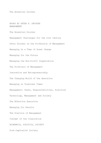 The Essential Drucker