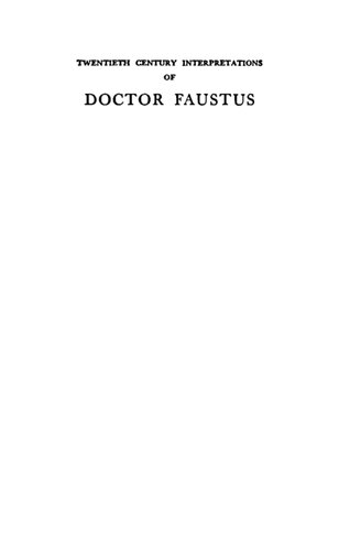 Twentieth Century Interpretations of Doctor Faustus