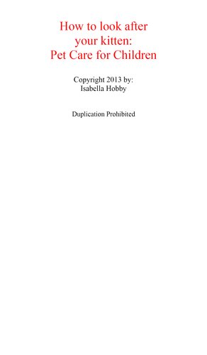 How to look after your Kitten: Pet Care for Children