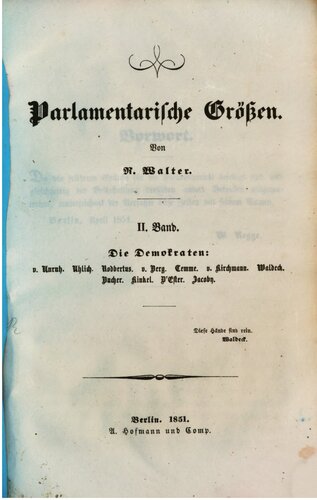 Parlamentarische Größen / Die Demokraten