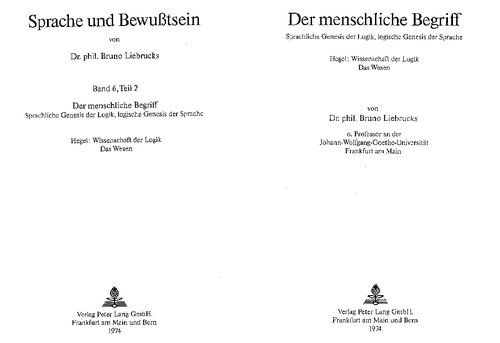 Sprache und Bewußtsein Band 6/2: Hegel - Wesenslogik