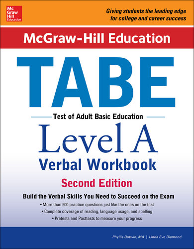 McGraw-Hill Education TABE Level A Verbal Workbook