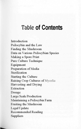 Psilocybin Production