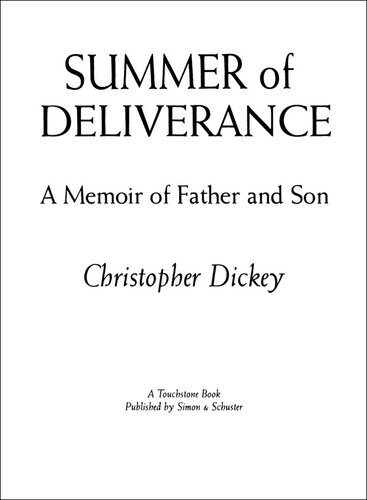 Summer of Deliverance: A Memoir of Father and Son