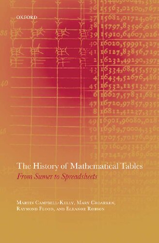 The History of Mathematical Tables. From Sumer To Spreadsheets