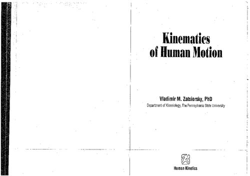 Kinematics of human motion