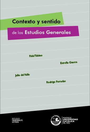 Contexto y sentido de los Estudios Generales