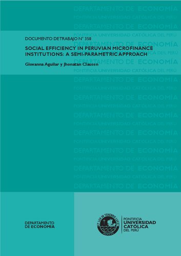 Social Efficiency in Peruvian Microfinance Institutions: a semi-parametric approach