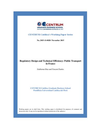 Regulatory Design and Technical Efficiency: Public Transport in France