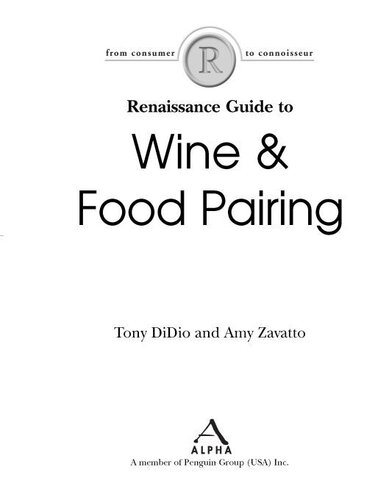 The Renaissance Guide to Wine and Food Pairing