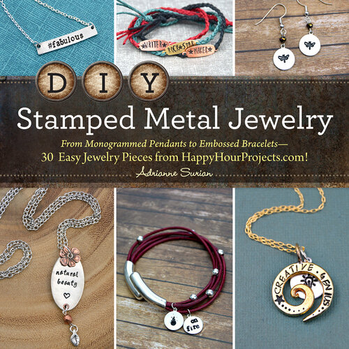 DIY Stamped Metal Jewelry: From Monogrammed Pendants to Embossed Bracelets—30 Easy Jewelry Pieces from HappyHourProjects.com!