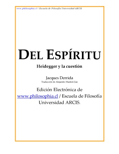 Del espiritu