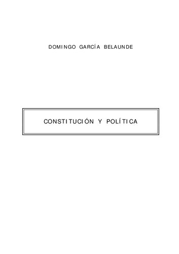 Constitución y política