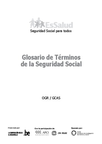 Glosario de términos de la seguridad social