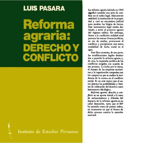Reforma agraria: derecho y conflicto