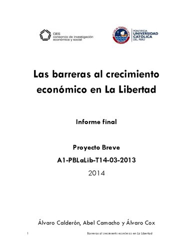 Las barreras al crecimiento económico en La Libertad (Perú)