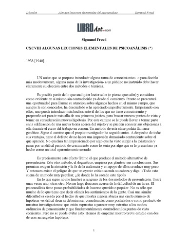 Algunas lecciones elementales de psicoanalisis 