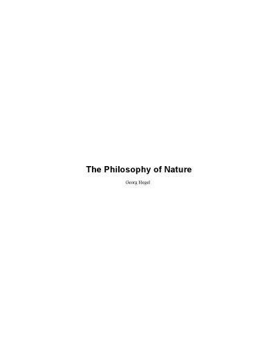 Philosophy of Nature