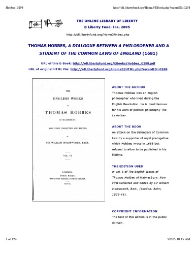 Dialogues between Philosopher & English Lawyer