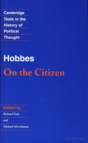 Hobbes: On the Citizen