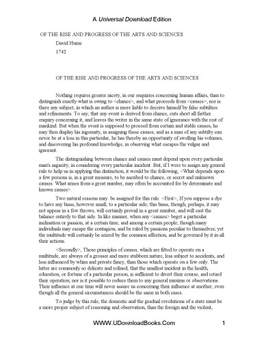 Of The Rise And Progress Of The Arts And Sciences