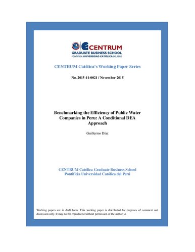 Benchmarking the Efficiency of Public Water Companies in Peru: A Conditional DEA Approach