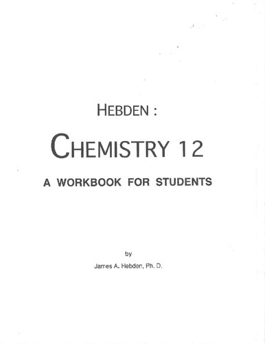 Hebden: Chemistry 12