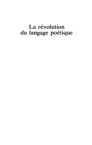 La révolution du langage poétique