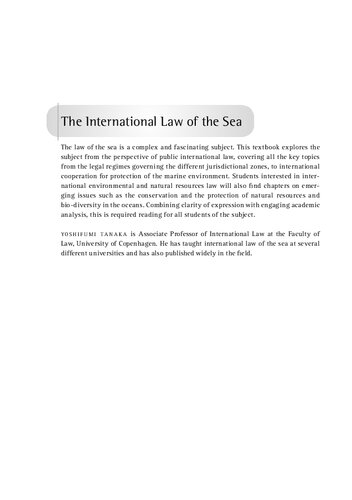 The International Law of the Sea