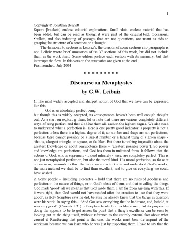 Discourse on Metaphysics