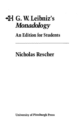 G. W. Leibniz's Monadology