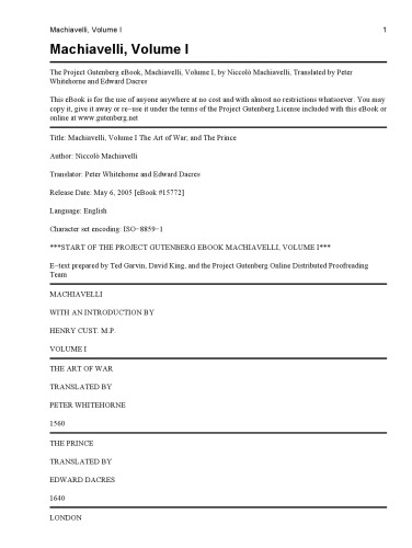 The Art of War and The Prince