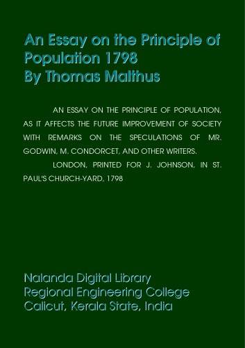 An Essay on the Principle of Population 
