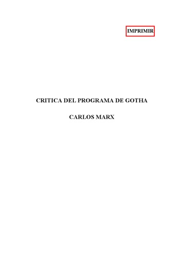 Critica del programa de Gotha