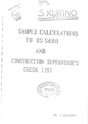 Sample calculations to BS 5400