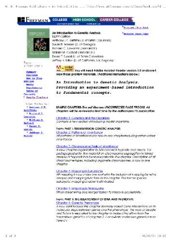 An Introduction to Genetic Analysis