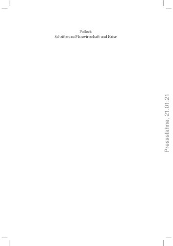 Schriften zu Planwirtschaft und Krise: Gesammelte Schriften II