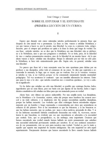 Sobre el estudiar y el estudiante