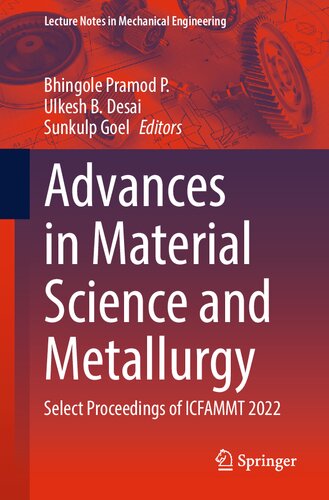 Advances in Material Science and Metallurgy: Select Proceedings of ICFAMMT 2022