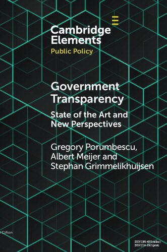 Government Transparency : State of the Art and New Perspectives
