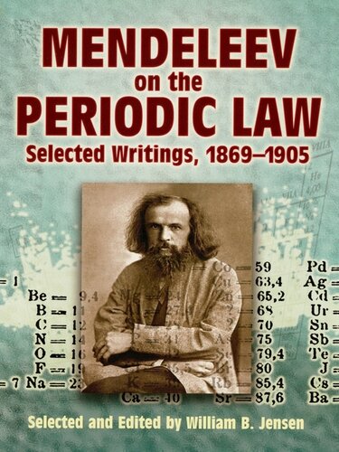 Mendeleev on the Periodic Law: Selected Writings, 1869 - 195