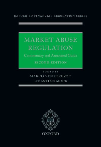 Market Abuse Regulation: Commentary and Annotated Guide (Oxford EU Financial Regulation)