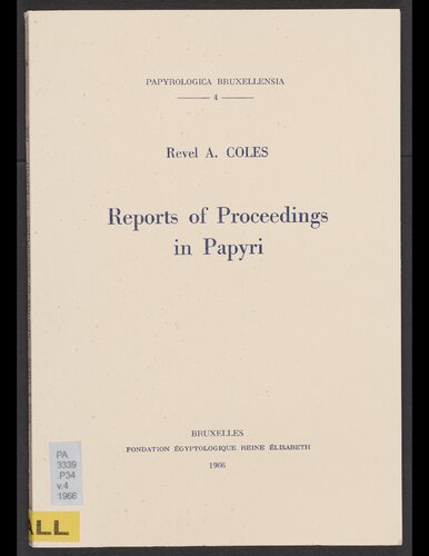 Reports of proceedings in papyri