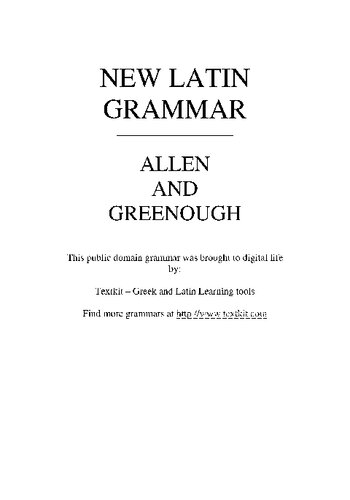 New latin grammar for schools and colleges : founded on comparative grammar