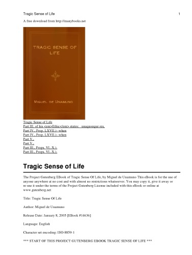 Tragic Sense of Life