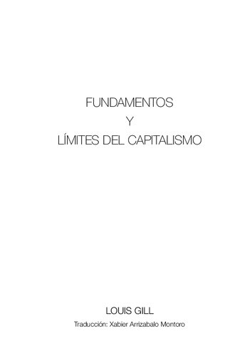 Fundamentos y límites del capitalismo