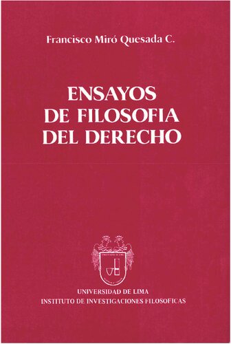 Ensayos de filosofía del derecho